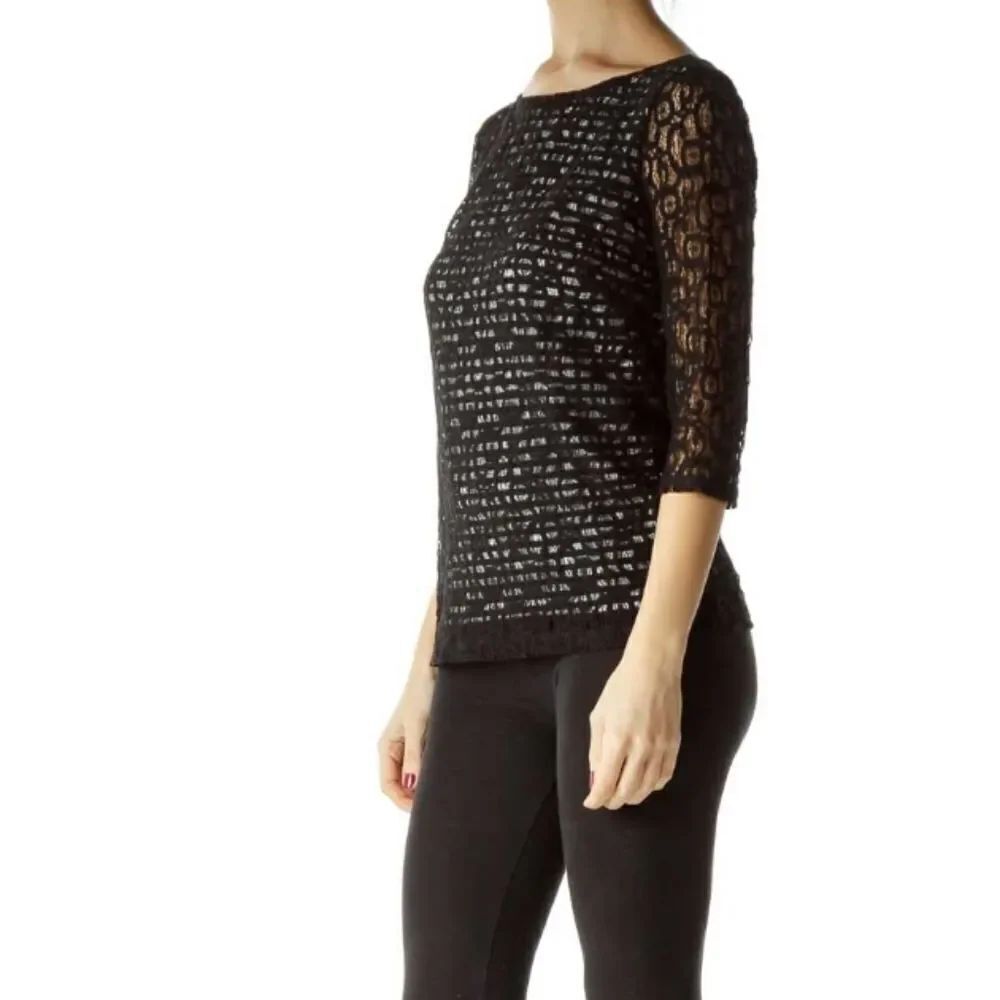 Banana Republic Lace Trim Top sz 6 - Picture 2 of 14
